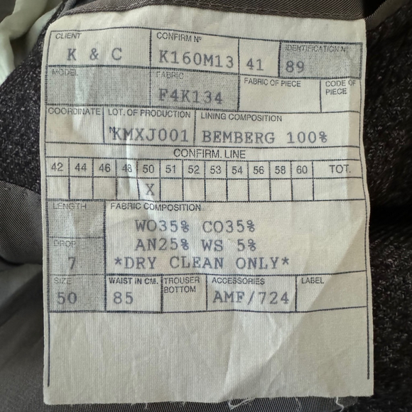 Kent & Curwen Dark Grey Heather Angora Cashmere Wool Jacket - 50 - Super Soft - Picture 11 of 14